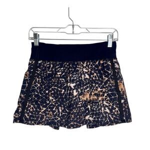 Lululemon Pace Rival Star Crush Skirt Skort Black Beige Run Gym Golf Tennis 4 S